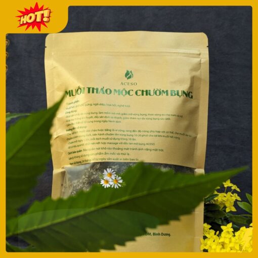 Muối thảo mộc chườm bụng