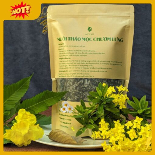 Muối thảo mộc chườm lưng